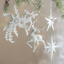1st/2st Kerstboomversieringen, Hangende Ornamenten, Kerstversieringen, Kerstknutsels, Scèneversieringen, Rekwisieten, DIY Kerstversieringen, Scèneversieringen, Sneeuwvlokversieringen, Witte Kerstversieringen, Plafonddecoratie, Hangende Decoratie, Sneeuwvlokversieringen, Hertensterrenversieringen, Winterse Buiten- en Binnenfeestdecoratie