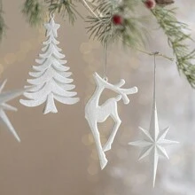 1st/2st Kerstboomversieringen, Hangende Ornamenten, Kerstversieringen, Kerstknutsels, Scèneversieringen, Rekwisieten, DIY Kerstversieringen, Scèneversieringen, Sneeuwvlokversieringen, Witte Kerstversieringen, Plafonddecoratie, Hangende Decoratie, Sneeuwvlokversieringen, Hertensterrenversieringen, Winterse Buiten- en Binnenfeestdecoratie