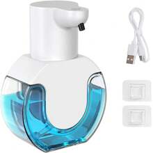 Essencial para o Halloween e Natal - Novo Dispensador Automático de Sabonete Líquido, Sabonete Líquido Cross-Border, Dispensador Elétrico de Espuma para Mãos com Montagem na Parede para a Série P10. Design Elegante com Frasco de 430ml, Duração Ajustável da Dispensação de Espuma/Líquido de 0,3/0,8/1,5/2,0s, Sensor de Atraso de 0,25s. Decoração para Banheiro e Decoração de Outono. Voltar ao - Branco (cor branca) - Ver 2
