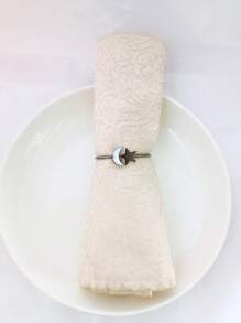 6 件月亮形餐巾架，创意桌面装饰用品，适用于厨房、餐厅、晚宴、野餐 - 餐巾圈6個 - 查看 15