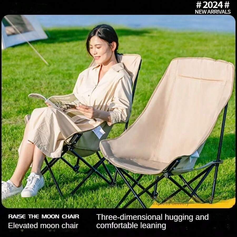 Moon Folding Outdoor Folding Chair Camping Chair Portable Fishing And