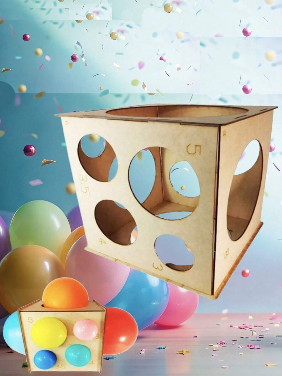 Calibrador De Globos Mdf 11 Varias Medidas - Beis - Ver 1