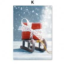 1 件圣诞节和冬季雪礼物壁画帆布画北欧帆布和版画卧室家居装饰无框架 - 彩色 - 查看 48