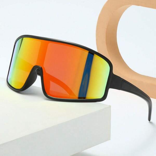 Óculos de sol à prova de vento para ciclismo ao ar livre, armação grande, anti-UV, montanhismo, à prova de vento