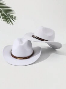 2 szt. Unisex haftowany kapelusz przeciwsłoneczny z motywem głowy bydła, kapelusz kowbojski/kowbojski, kapelusz plażowy boho, miękki filcowy kapelusz fedora, swobodny kapelusz z włókna poliestrowego na każdą porę roku