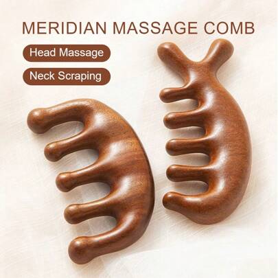 1件/2件装木质头皮按摩器 - 手工天然绿檀木宽齿梳 - 木质按摩梳和檀木梳，奢华护发，护发，女孩礼物，梳子，边缘梳，梳子，解结梳，球形梳，迷你梳子套装，木梳，发梳，美发工具，发刷，美发设备，发型，美发，发刷，梳子套装，梳子，卷发梳，解结梳，女士发刷，美发产品，美发工具，美发用品，理发师，理发配件，理发店，美发设备