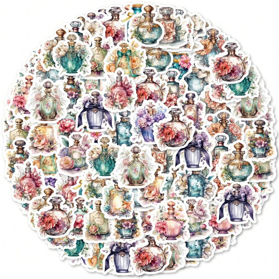 TiTiPaPa 46 件音乐节、赛博朋克、星夜等趣味卡通涂鸦贴纸 DIY 装饰、游戏机和笔记本电脑、行李箱、滑板、吉他等经典玩具和数码产品剪贴簿防水 PVC 贴花 - 青檸色 - 查看 1