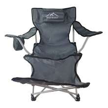 Folding Camping Chair Retractable Portable Beach Summer Picnic Bag With Armrests And Legrests Travel - 灰色 - 查看 4