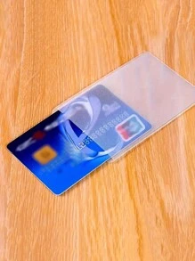 2/10pcs Transparent Plastic Card Holder - Waterproof Protective Case, Suitable For Medical Insurance Cards, ID Cards And Bank Cards, Campus Cards, Bus Cards, Light Rail Cards, Work Cards, Waterproof And Stain-Resistant, Easy To Identify Card Holder Card Information Back To School