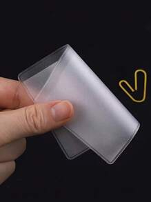 2/10pcs Transparent Plastic Card Holder - Waterproof Protective Case, Suitable For Medical Insurance Cards, ID Cards And Bank Cards, Campus Cards, Bus Cards, Light Rail Cards, Work Cards, Waterproof And Stain-Resistant, Easy To Identify Card Holder Card Information Back To School