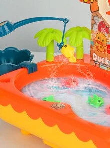 Đồ chơi câu cá vịt con có hiệu ứng âm nhạc, đồ chơi cầu trượt vịt con, bao gồm 2 cần câu, 2 trong 1, phù hợp cho trẻ em từ 3 tuổi trở lên - Nhiều màu - Xem 3