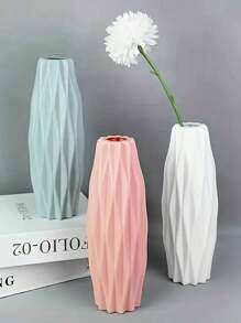 1 pezzo Vaso geometrico creativo, vaso per profumo di fiori per la decorazione della casa, vaso per fiori finti in plastica che imita la ceramica, adatto per soggiorno, camera da letto, ufficio, decorazione per feste e vacanze
