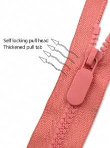 1 件 5# 树脂拉链彩色开口长拉链 DIY 替换修理缝纫服装外套裁缝工艺配件 50 厘米 - 彩色 - 查看 10