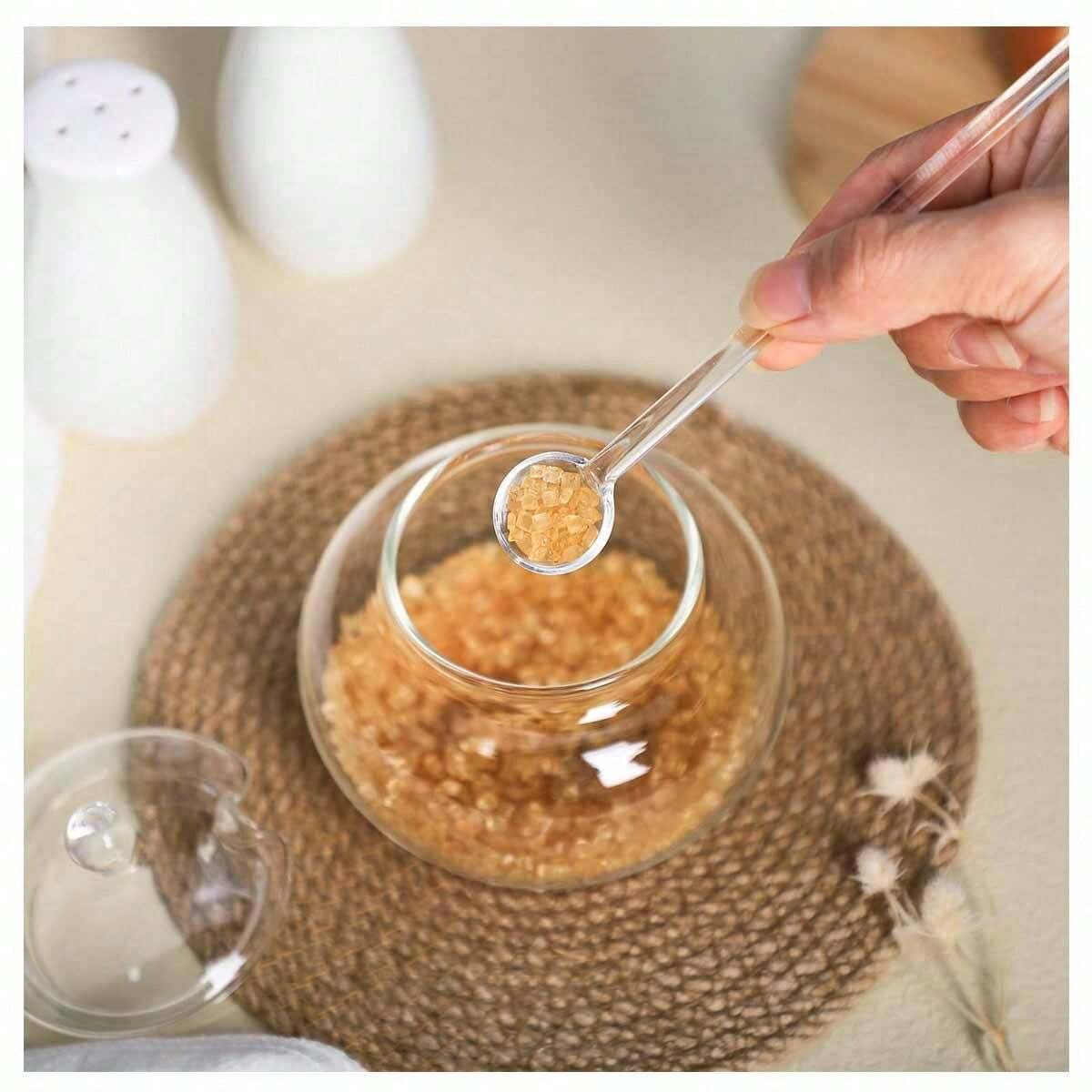 Transparent Flower Tea Glass Tea Can High Borosilicate Candy Can