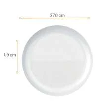 Blanc Flat Plate In Opaline Glass 27cm 12 Units - Nadir 5545 - trắng - Xem 4