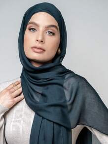 1 pièce Hijab en modal extra-large léger et doux avec des franges de couleur unie. Accessoires d'abaya fins. Vêtements voilés.