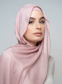 1 pièce Hijab en modal extra-large léger et doux avec des franges de couleur unie. Accessoires d'abaya fins. Vêtements voilés.
