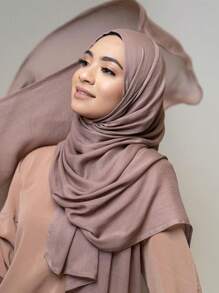 1 pièce Hijab en modal extra-large léger et doux avec des franges de couleur unie. Accessoires d'abaya fins. Vêtements voilés.