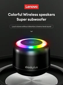 Lenovo Loa Bluetooth K14pro, Kết nối TWS chất lượng âm thanh cao, Âm trầm sâu, Sử dụng trong nhà/trên ô tô/ngoài trời, Âm lượng lớn, Tuổi thọ pin dài, Đèn nhiều màu sắc, Di động và tương thích với điện thoại và máy tính bảng - màu đen - Xem 2