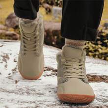 1 par de botas de nieve para mujer para exteriores, impermeables, con forro térmico, zapatos cálidos de invierno para otoño/invierno