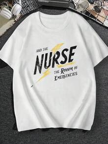 NURSE And The Room Of Emergencies 180g Pure Cotton Men's Tshirt Comfort Fit - 白色 - 查看 1