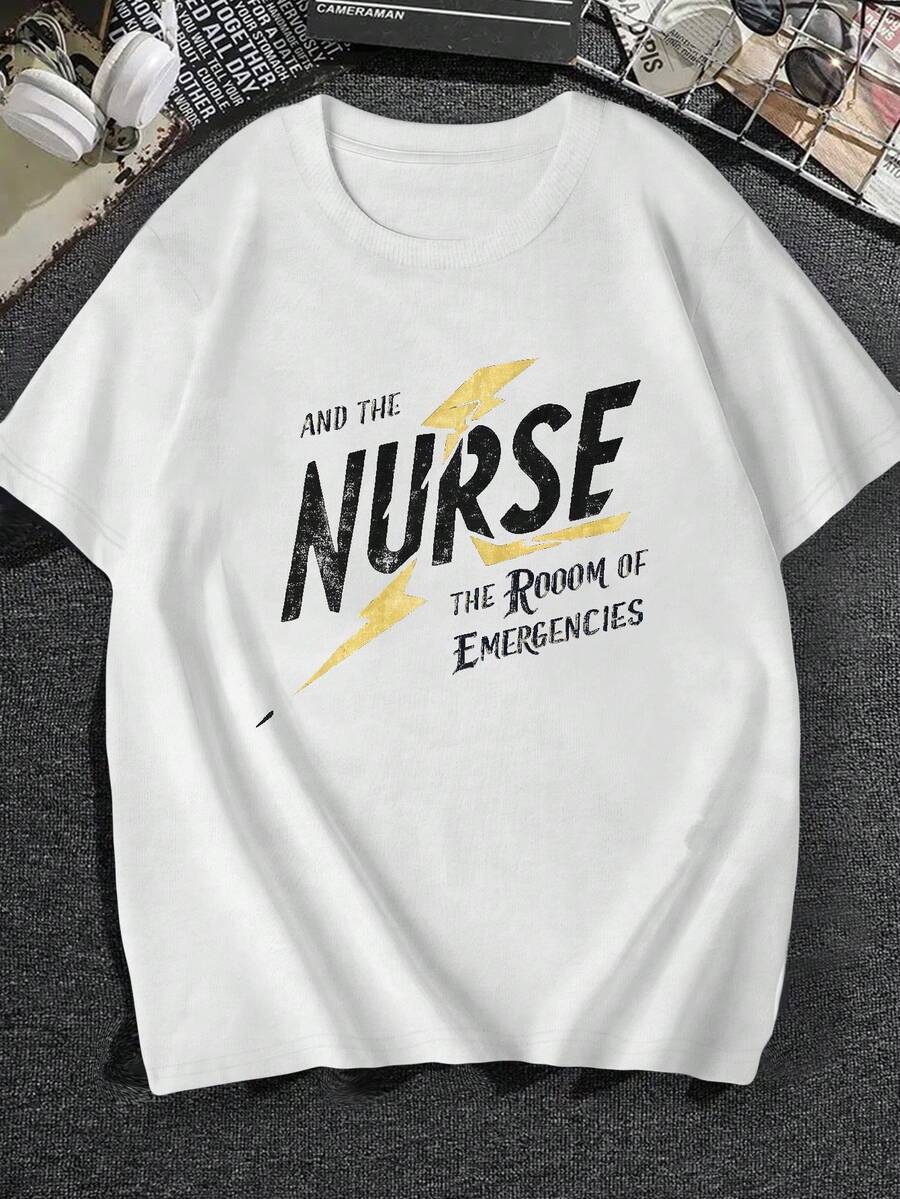 NURSE And The Room Of Emergencies 180g Pure Cotton Men's Tshirt Comfort Fit - 白色 - 查看 1