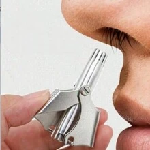 1 件装不锈钢鼻毛修剪器带小刷子，男女通用手动鼻毛剪，圆头全身防水鼻毛去除器 - 彩色 - 查看 3