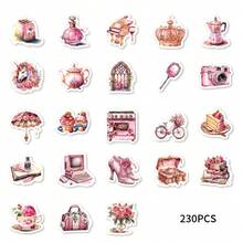 TiTiPaPa 46 件音乐节、赛博朋克、星夜等趣味卡通涂鸦贴纸 DIY 装饰、游戏机和笔记本电脑、行李箱、滑板、吉他等经典玩具和数码产品剪贴簿防水 PVC 贴花 - 青檸色 - 查看 15