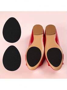 6 件装自粘防滑鞋底保护垫 - 黑色 - 查看 2