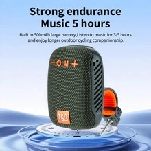 便携式蓝牙音箱 无线电 FM 低音炮音箱音乐低音 Wooker 迷你防水小型 MP3 柱 户外骑行固定支架 强劲低音便携式音箱 读卡器 防水 TWS 无线立体声耦合 布艺装饰 - 彩色 - 查看 8