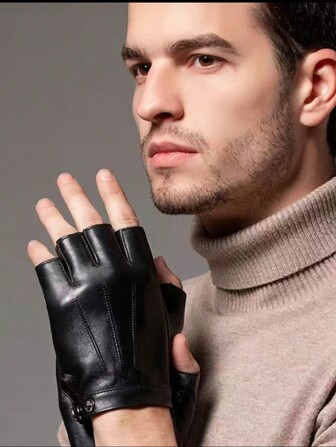 Fingerless Gloves For Men, Suitable For Outdoor Activities, Cycling, Driving, Fitness, Fishing