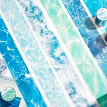 1 卷 2 米复古风格海浪装饰和纸胶带、创意美学贴纸、DIY 剪贴簿工艺材料、节日礼物、个性化剪贴簿学校用品 - 彩色 - 查看 9