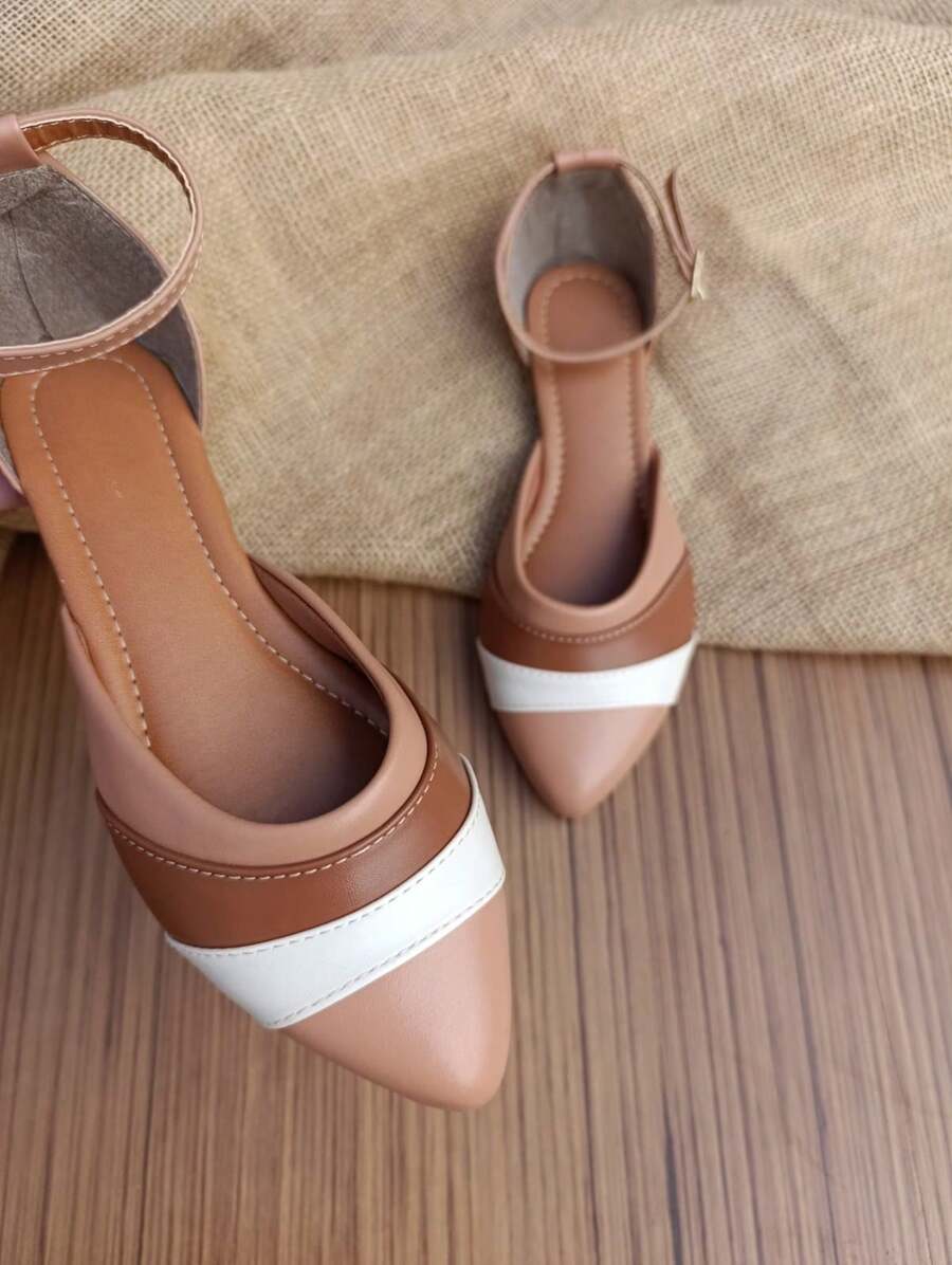 Salomé Flats Women's Sandals Pointed Toe Women's Set Flat Sandals Comfort Shoes 33 To 42 Foreign Fashion Blogger Promotion - 珊瑚粉 - 查看 1