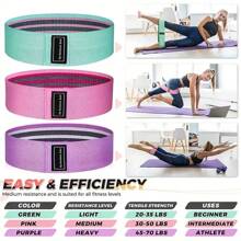 Set de 3 bandas de resistencia, cuerda de tensión elástica antideslizante, adecuada para levantamiento de piernas y glúteos, estiramiento corporal, ejercicio, yoga, accesorios de gimnasio Pilates