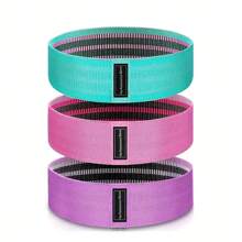 Set de 3 bandas de resistencia, cuerda de tensión elástica antideslizante, adecuada para levantamiento de piernas y glúteos, estiramiento corporal, ejercicio, yoga, accesorios de gimnasio Pilates