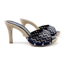 Tchocco Clogs With High Heels And Crystal Hotfix Detail - 黑色 - 查看 5