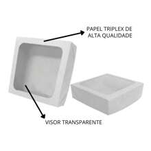 20 Sweet Gift Boxes With Display - 15x15x4 Cm - Kit 20 Units - 白色 - 查看 4