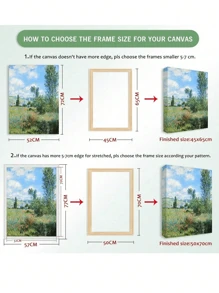 1pc Original Wooden Frame, Decorative Art Style, Thick Canvas Support, DIY Frame, Suitable For Artistic Oil Paintings And Wall Decor, Fits Home, Living Room, Office, High-End, Bathroom, Party, Gift, Couples - Multicolor - View 8