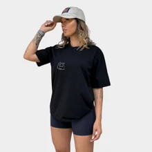 Women's T-Shirt Biceps Heart Workout Gym Fitness Personalized Light Weight Bodybuilding - màu đen - Xem 2