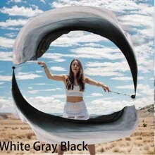 1 个 Poi 锤球 + 1 个丝绸面纱 女士肚皮舞丝绸面纱 肚皮舞围巾球纱 Poi 彩带彩旗舞台道具