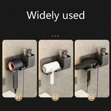 1 Giá để máy sấy tóc cho phòng tắm & bàn trang điểm, Kệ treo tường đựng mỹ phẩm chăm sóc da, cọ trang điểm - Nhiều màu - Xem 2