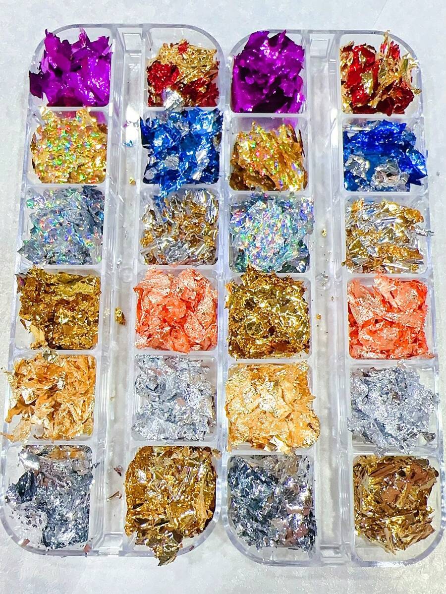 12Piece Set Of Gold And Silver Foil, Including Gold Foil, Silver Foil