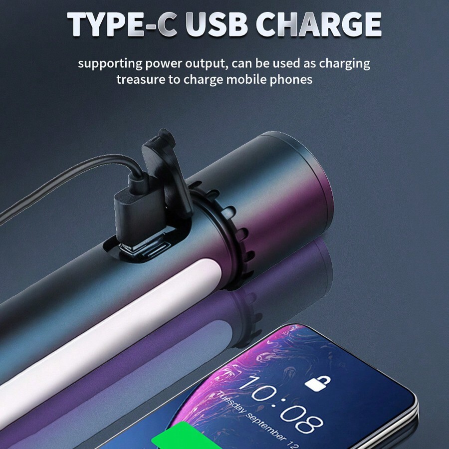 1pc High Bright Aluminum Alloy MultiModes Zoomable Flashlight Portable