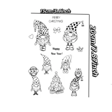 1 con dấu Gnome bằng silicon trong suốt, dùng để làm sổ lưu niệm, làm thiệp, dụng cụ thủ công vẽ tranh, Giáng sinh - Trong sáng - Xem 3