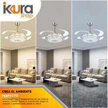 Adir Ventilador De Techo Retractil Con Bocina y Luz 12710 - Gris - Ver 3