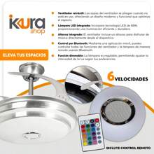 Adir Ventilador De Techo Retractil Con Bocina y Luz 12710 - Gris - Ver 5