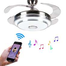 Adir Ventilador De Techo Retractil Con Bocina y Luz 12710 - Gris - Ver 1