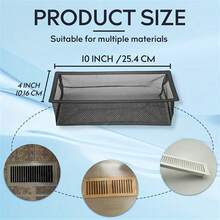 1 pieza Trampa para registro de piso, malla filtrante para rejilla de ventilación, red de pantalla para rejilla que mantiene fuera los insectos, monedas, pelo de mascotas y alimentos, para cocina, baño, hogar, artículos para el hogar - Multicolor - Ver 1