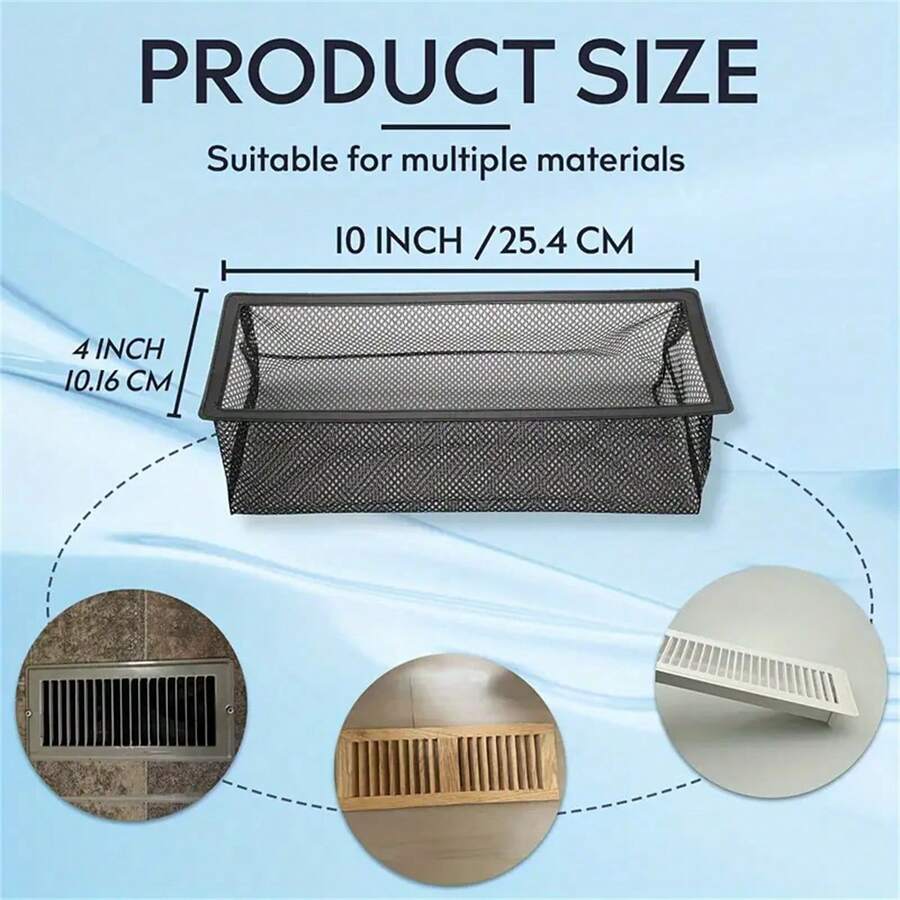 1 pieza Trampa para registro de piso, malla filtrante para rejilla de ventilación, red de pantalla para rejilla que mantiene fuera los insectos, monedas, pelo de mascotas y alimentos, para cocina, baño, hogar, artículos para el hogar - Multicolor - Ver 1