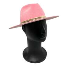 Fedora Hat Country Bandinha Shine Golden Unisex Medium Brim Top Premium Rodeo Show Style - 淺粉色 - 查看 2